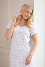 White Camille Lingerie White Diamond Print Cotton Nightshirt, Image 1 of 6