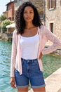 Pink Lightweight Knitted Shrug, Image 2 of 4