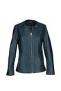 Navy Ashwood Leather Navy Real Leather Casual Collarless Jacket, Image 2 of 5