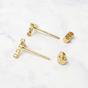 Gold Capricorn Star Sign Constellation Astrology Earrings, Image 2 of 2
