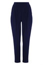 Navy  Jersey Stretch Elastic Waist Harem Trousers, Image 6 of 6