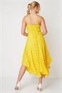 Yellow Polka Dot Hanky Hem Midi Dress, Image 2 of 4