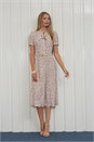Mocha Julianna Spot Print Pussy Bow Dress, Image 4 of 4