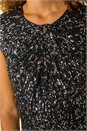 Black Sequin Twist Front Stretch Dress, Image 5 of 5