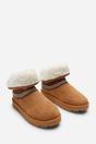 Tan 'Flora'  Flat Slippers Embroidered Trim Detail, Image 8 of 8