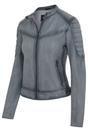Grey Quilted Leather Biker Jacket-Horten, Image 2 of 6
