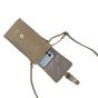 Khaki Assots London Khaki 'PETRA' Croc Real Leather Mobile Phone Crossbody Bag, Image 5 of 6