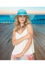 Turqouise Tulum - Wide Brim Sun Hat - Medium Turquoise, Image 1 of 2