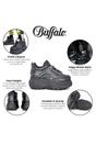 Black Womens Platform Fashion Trainers 1339-14, Image 3 of 6