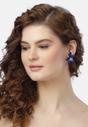 Blue AVANT-GARDE PARIS Blue Floral Stud Earrings, Image 4 of 5