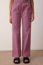 Multi Vertical Stripe Revere Collar Short Sleeve Cotton Poplin Pyjama Set, Image 2 of 3