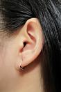 Gold Sterling Silver Geometic C-Cut Studs, Image 2 of 2