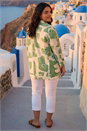 Green Curve Textured Geometric Shirt, Image 3 of 4