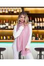 Light Pink Hallie - Pearlescent Occasion Scarf - Blush Pink, Image 1 of 1