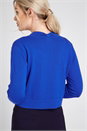 Royal Blue Bow Back Shrug, Image 3 of 4
