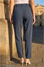 Dark Grey Short Straight Leg Stretch Trouser, Image 3 of 4