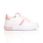 White Flat Lace Up Glitter Trainers, Image 2 of 5