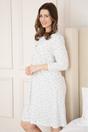 Ivory Camille Lingerie Ivory Jersey Long Sleeve Floral Print Nightdress, Image 3 of 5