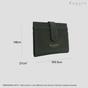 Khaki 'GROVE' RFID Tab-over Leather Credit Card Holder, Image 4 of 4