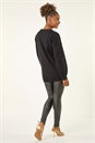 Black Sequin Animal Bow Knit Jumper, Image 3 of 5