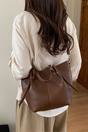 Brown Structured Handbag With Shoulder Strap, Image 1 of 4