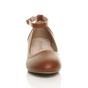 Tan AJVANI Tan Low Block Heel Ankle Strap Court Shoes, Image 6 of 6