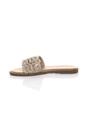 Gold Flat Diamante Mule Sandals Flip Flips Sliders, Image 3 of 4
