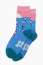Blue Sunset Paddle Boarding Bamboo Socks in Blue, Image 3 of 4