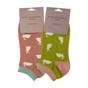 Pink 2 Pairs Breathable Bamboo Trainer Socks, Image 3 of 3