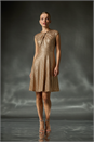 Gold Sequin Twist Front Stretch Dress, Image 1 of 6