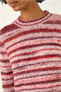 Red Space Dye Stripe Knit Jumper, Image 5 of 5