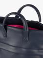 Navy Blue Top Handle Faux Leather Backpack, Image 4 of 5