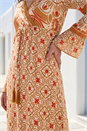 Orange Border Print Maxi Dress, Image 4 of 4