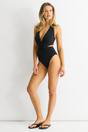 Black Black Twisted Cut out Halter Swimsuit, Image 4 of 4