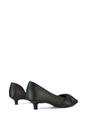 Black XY LONDON Black 'Freya' Pointed Toe Kitten Low Heel Classic Bridal Shoe Pumps, Image 4 of 6