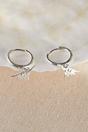 Silver Sterling Silver Brontosaurus Hoops, Image 1 of 3