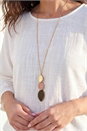White Classic Necklace Tunic Top, Image 4 of 4