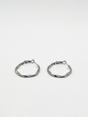 Silver Twist Hoops, Image 2 of 5