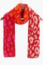 Red Block Leopard Print Winter Scarf, Image 3 of 4