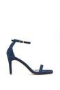 Navy XY LONDON Navy 'Emma' Strappy Stiletto High Heels With Ankle Strap, Image 1 of 6