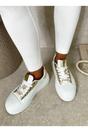 Gold Angelah Lace Up Love Platform Trainers, Image 1 of 2