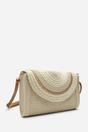 Natural Alto Raffia Fold Over Clutch Bag, Image 3 of 6