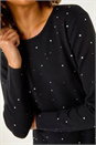 Black Embellished Knitted Dress, Image 5 of 5