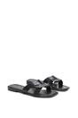 Black 'Charley' Open Toe  Slip On Slider Sandals With Square Toe, Image 3 of 5