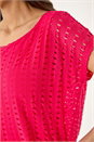 PINK Cut Out Detail Stretch Top, Image 5 of 5