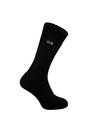 Black 3 Pairs Thick Winter Thermal Socks with Seamless Toe, Image 2 of 2