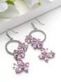 Light Pink Butterfly Wreath Drop Earrings, Image 3 of 3