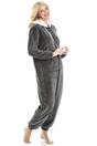 Charcoal Camille Lingerie Charcoal Supersoft Hooded Onesie, Image 2 of 5