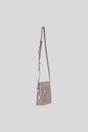 Grey Genuine Leather Crossbody Bag with Adjustable Strap, Image 5 of 5