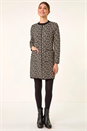 Black Animal Print Knitted Shift Dress, Image 1 of 5